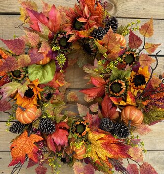 Custom Sunflower Splendor Wreath