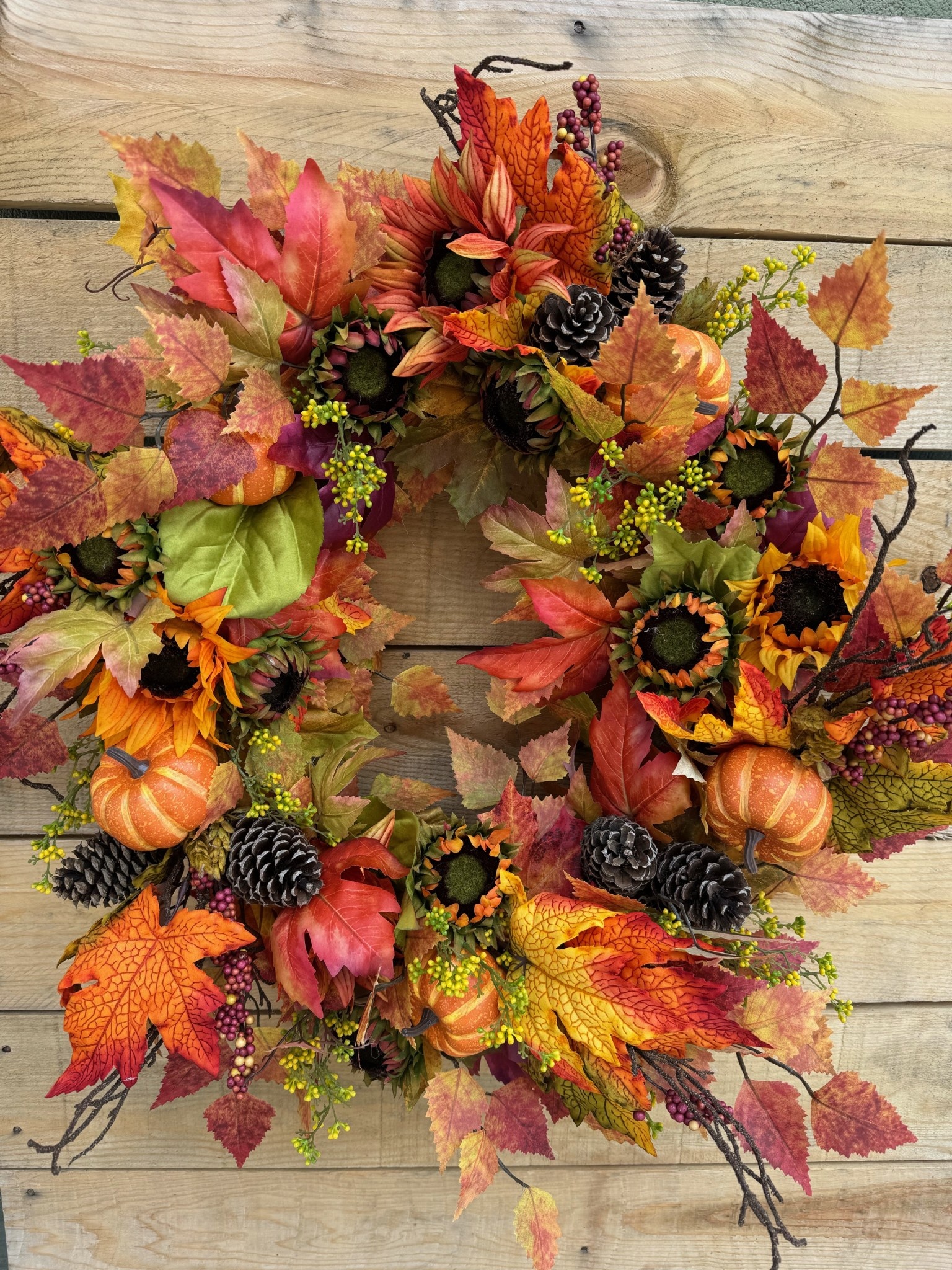 Custom Sunflower Splendor Wreath