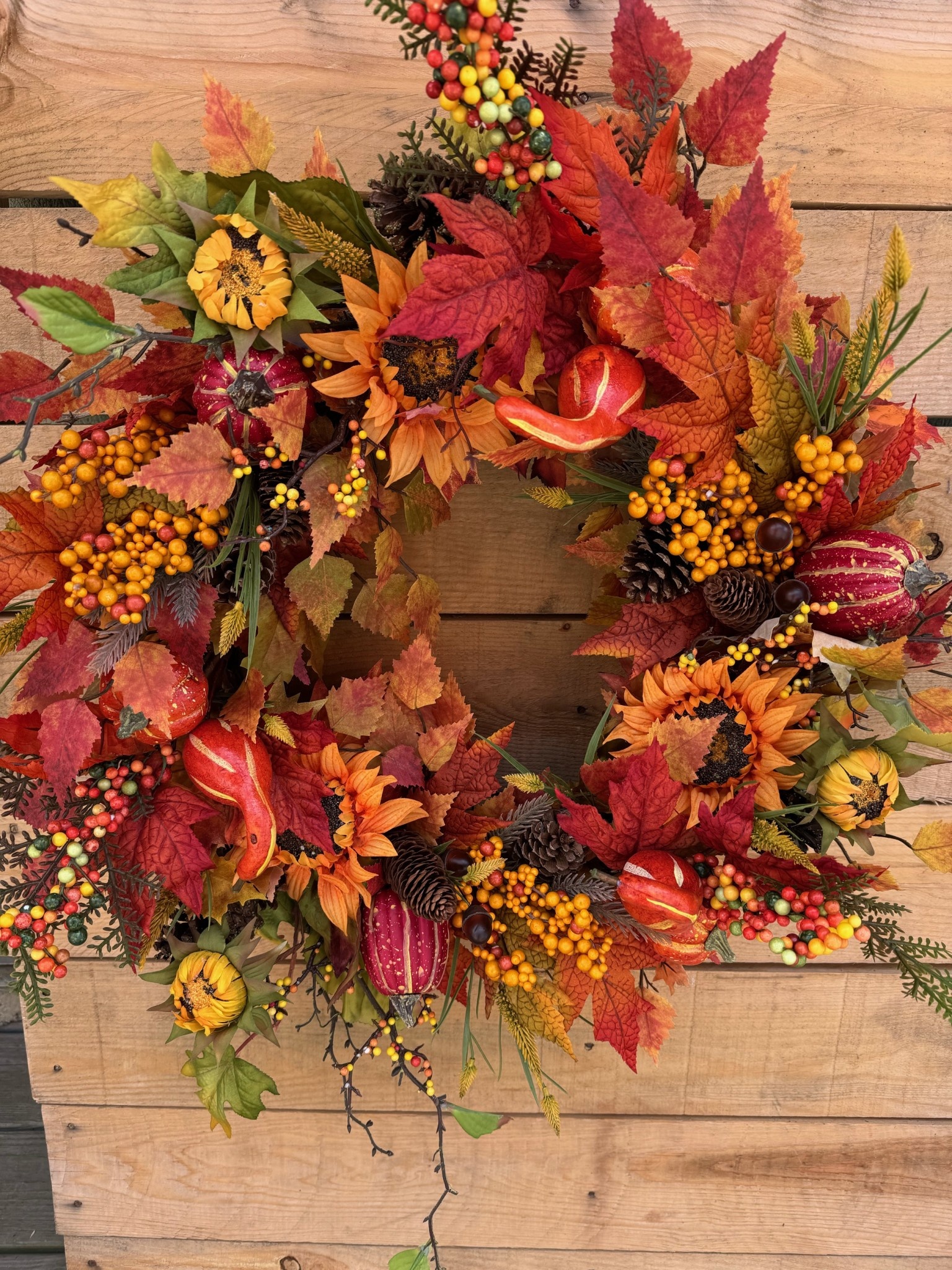 Custom Pumpkin & Gourd Garden Wreath