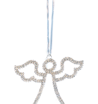 Rhinestone Beaded Angel Ornament