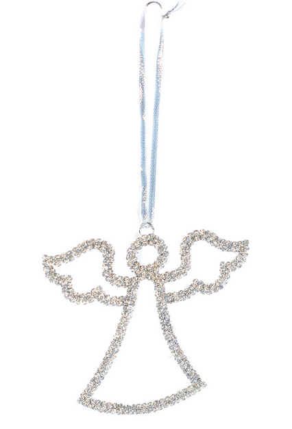 Rhinestone Beaded Angel Ornament