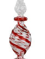Glass Peppermint Twist Finial Ornament (2-Styles)