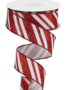 1.5" x 10 YDS Peppermint Stripe Ribbon