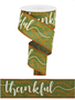 2.5" x 10 YDS Thankful Fall Ribbon