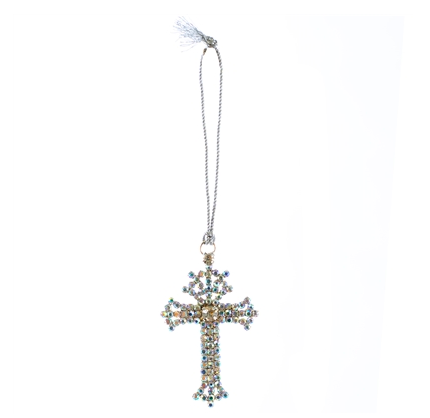 Iridescent Cross Ornament