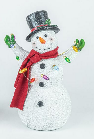 Vintage Light Bulb Snowman (2-Styles)