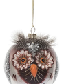 Glass Owl Ornament w/ Feathers (2-Styles)