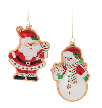 Glass Gingerbread Ornament Cookie (2-Styles)