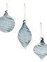 Iridescent Blue Glass Ornament (3-Styles)