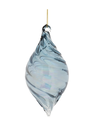 Iridescent Blue Glass Ornament