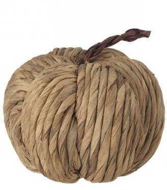 8.5" Large Rattan Weave Pumpkin
