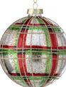 Mercury Glass Plaid Ornament (3-Styles)