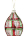 Mercury Glass Plaid Ornament (3-Styles)