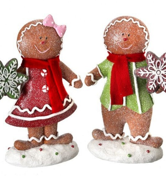 Set of 2 Large Gingerbread Couple