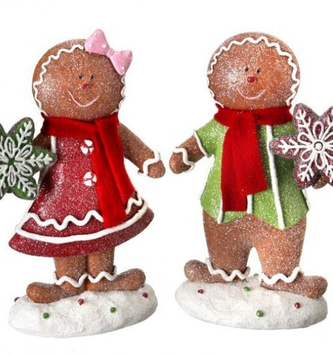 Set of 2 Large Gingerbread Couple