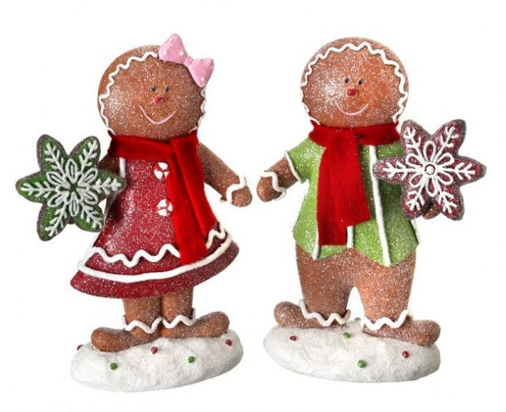 Set of 2 Large Gingerbread Couple