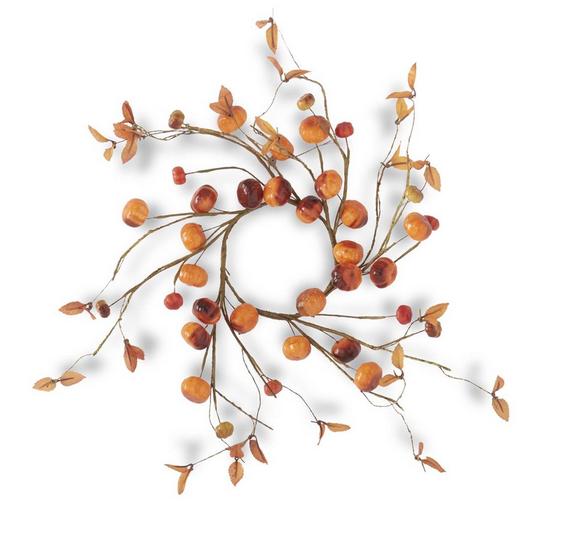 Mini Pumpkin Twig Candle Ring