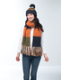 Simply Noelle Bold Stripe Fringed Scarf (2-Styles)