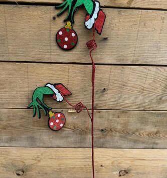 25" Glitter Grinch Hand Spray