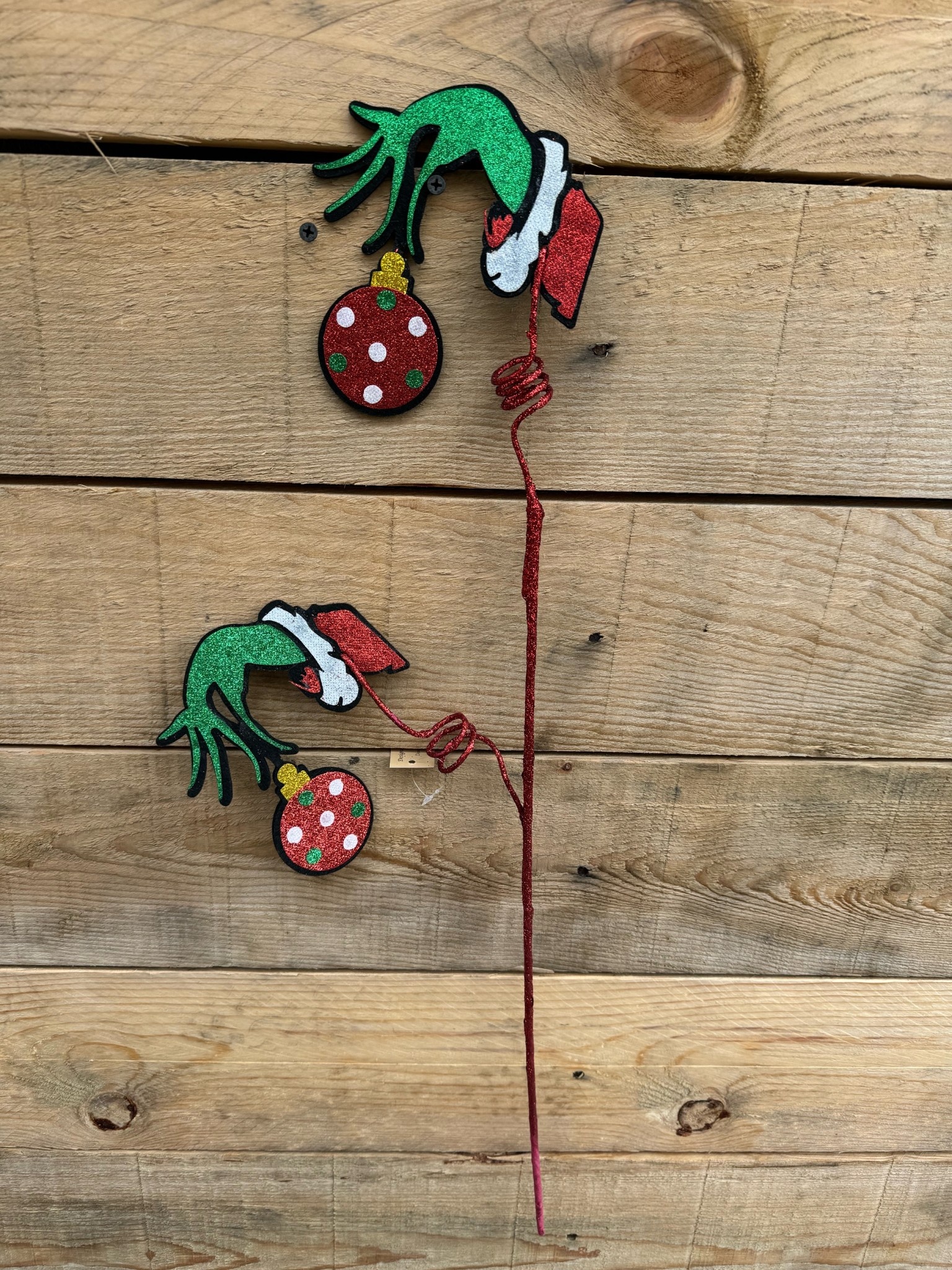 25" Glitter Grinch Hand Spray