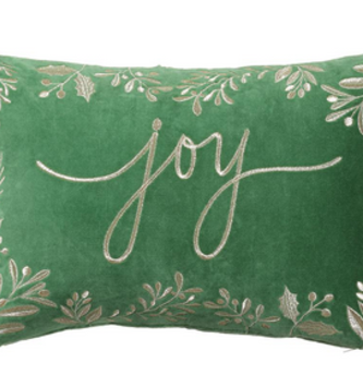 Embroidered Velvet Rectangular Pillow (2-Styles)