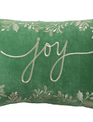 Embroidered Velvet Rectangular Pillow