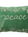 Embroidered Velvet Rectangular Pillow