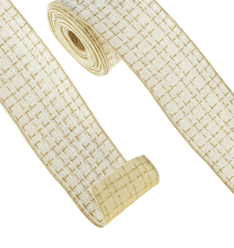 4" x 10 YDS Tweed Ribbon