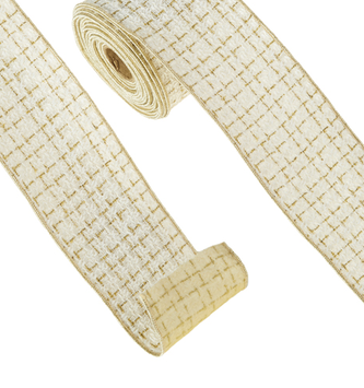 4" x 10 YDS Tweed Ribbon