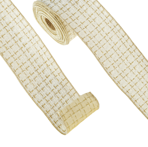4" x 10 YDS Tweed Ribbon