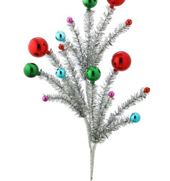 Multicolor Tinsel Ball Spray