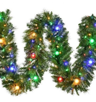9-Ft Multicolor Mixed Greenery Christmas Garland