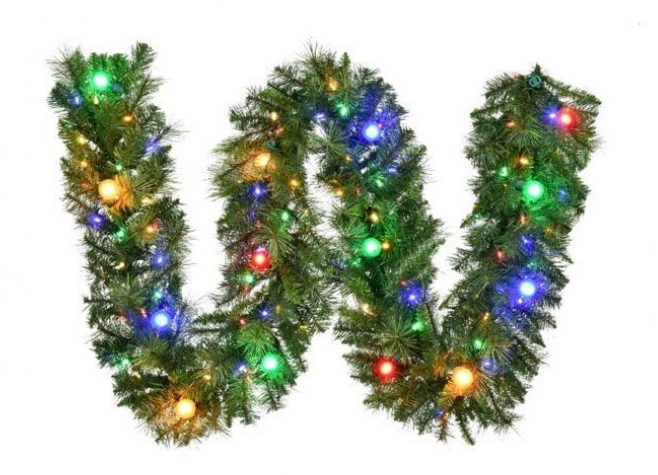 9-Ft Multicolor Mixed Greenery Christmas Garland
