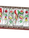 Set of 9 Vintage Christopher Radko Glass Icicle Ornaments