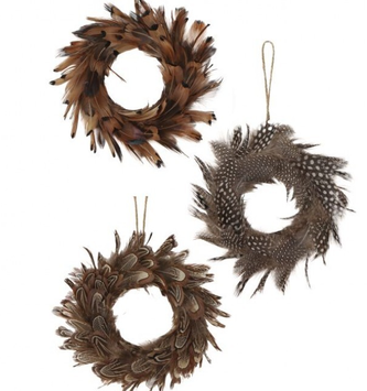 Natural Feather Candle Ring (3-Styles)