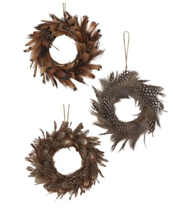 Natural Feather Candle Ring