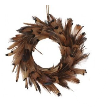 Natural Feather Candle Ring