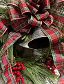 Custom Silver Bells Wreath w/ Bow
