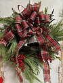 Custom Silver Bells Wreath w/ Bow