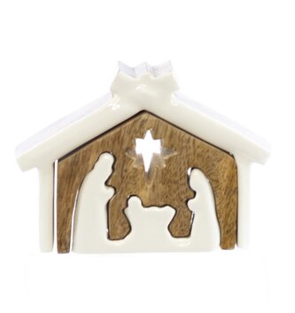 Small Mango Wooden Nativity