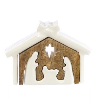 Small Mango Wooden Nativity
