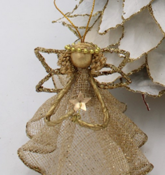 Golden Hanging Angel Ornament
