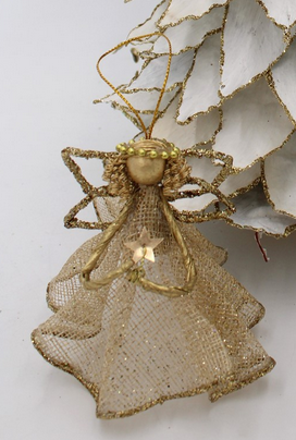 Golden Hanging Angel Ornament
