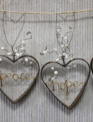 Metal Inspirational Heart Ornament (4-Styles)
