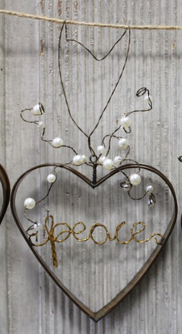Metal Inspirational Heart Ornament (4-Styles)