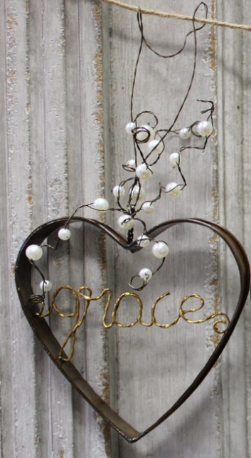 Metal Inspirational Heart Ornament (4-Styles)