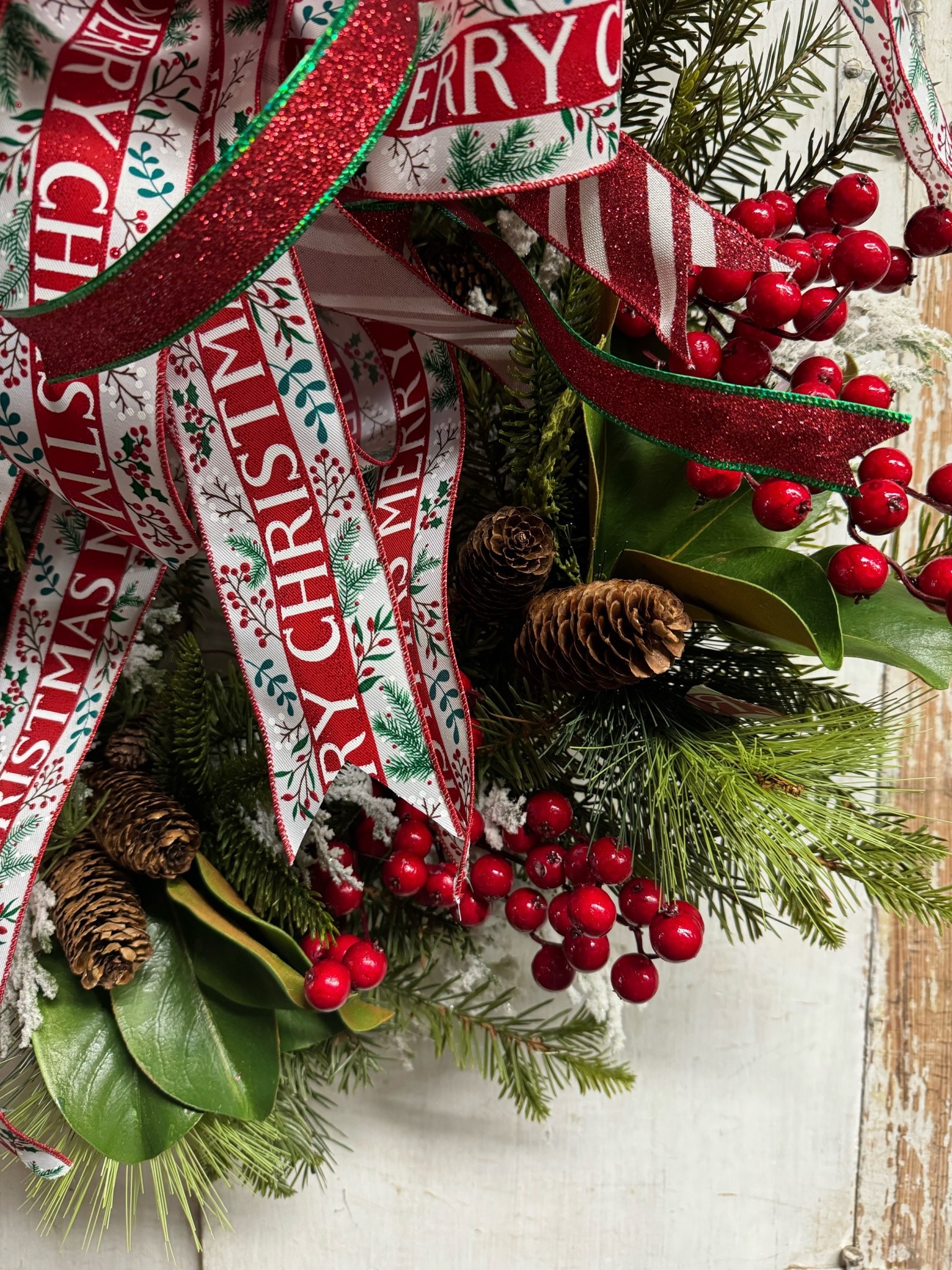 Custom Traditional Christmas Wreath