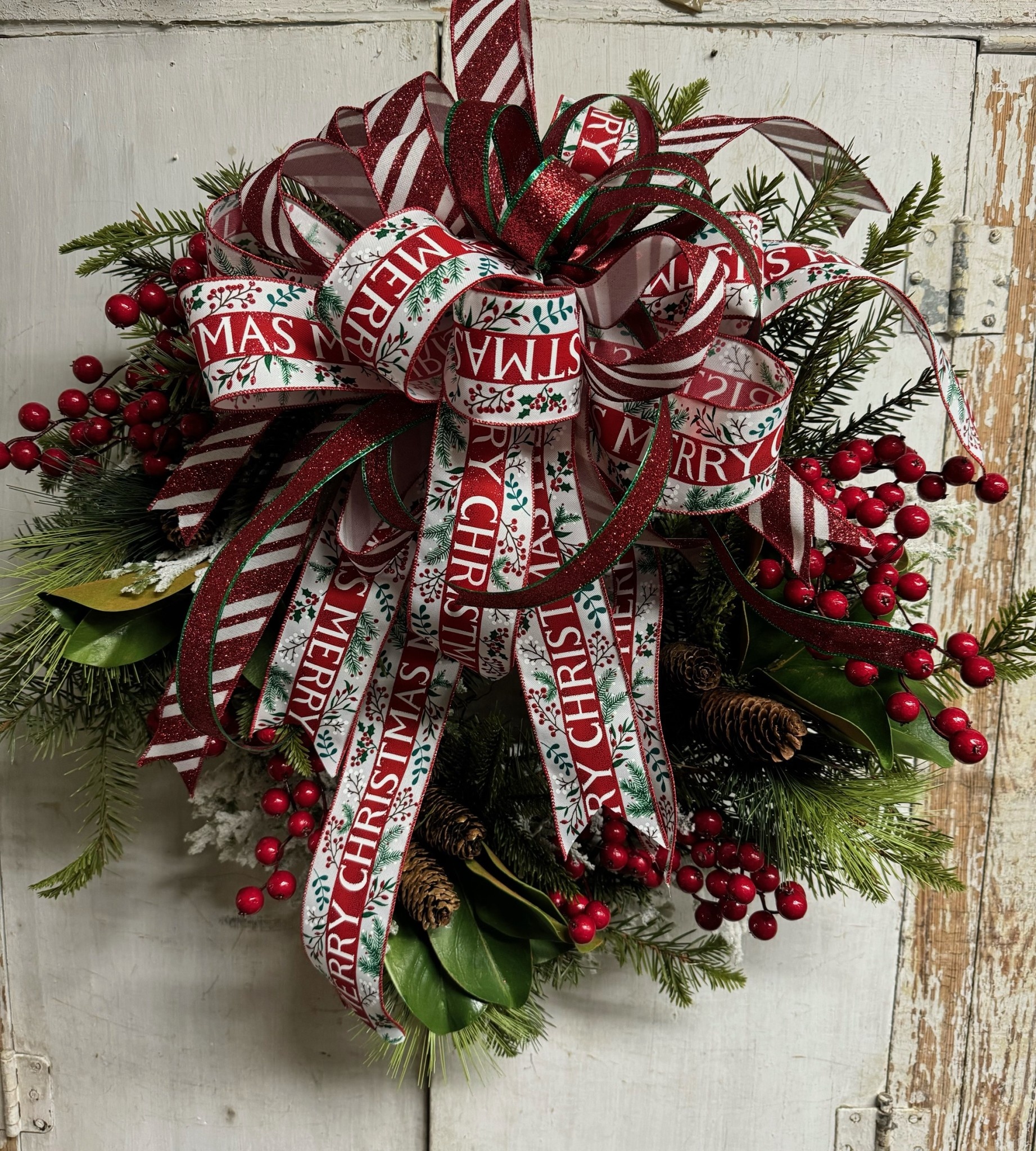 Custom Traditional Christmas Wreath