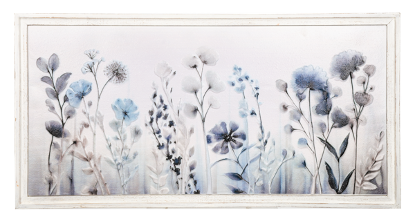 Rectangular Embossed Wild Flower Print