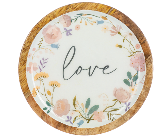 Round Floral Tray